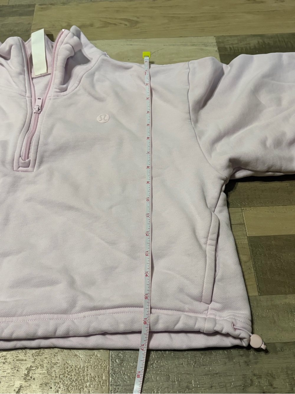 Lululemon Cotton Terry Tennis Half Zip Pink Organza Womens S - Picture 6 of 7